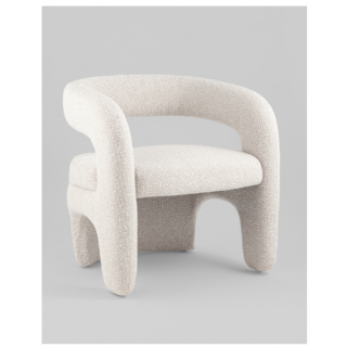 Дизайнерское кресло лаунж Bones жемчужный