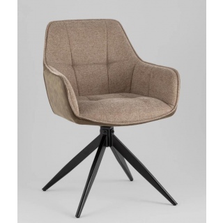 Стул Alba коричневый c коричневой экокожей