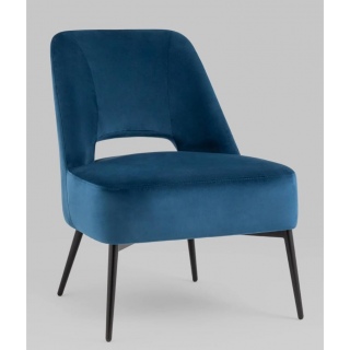 Кресло Бостон велюр синий 