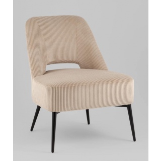 Кресло Бостон велюр рельефный бежевый