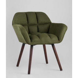 Кресло Брайан Хаки на деревянных ножках