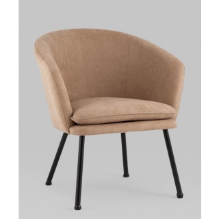Кресло Декстер New бежевый черные металлические ножки