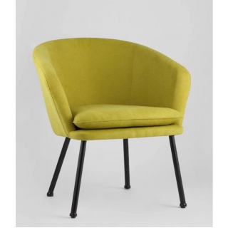 Кресло Декстер New травяное черные металлические ножки