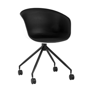 Кресло офисное LIBRA пластик белый - черный