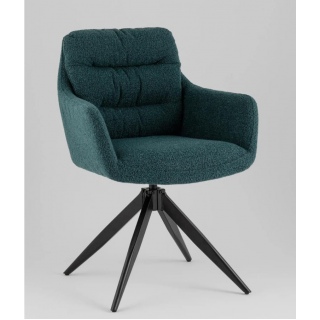 Стул мягкий Nia сине-зеленый букле