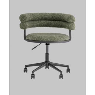 Стул офисный Ponty зелёный чёрные ножки