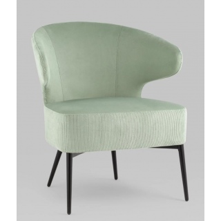 Кресло лаунж Royal Stripes велюр фисташковый