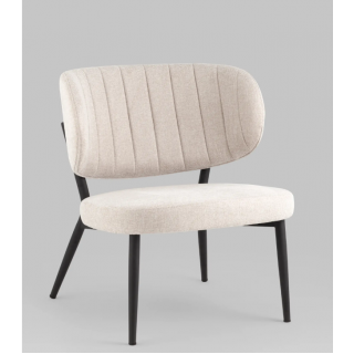 Кресло Руби бежевый с полукруглой спинкой 