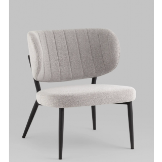 Кресло Руби серый с полукруглой спинкой 